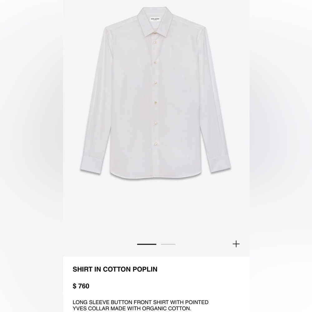Vintage YSL Paris Men’s Cotton Button Up Shirt